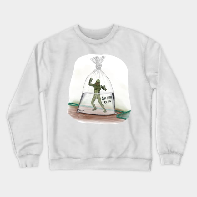 Gill Man Crewneck Sweatshirt by ted1air